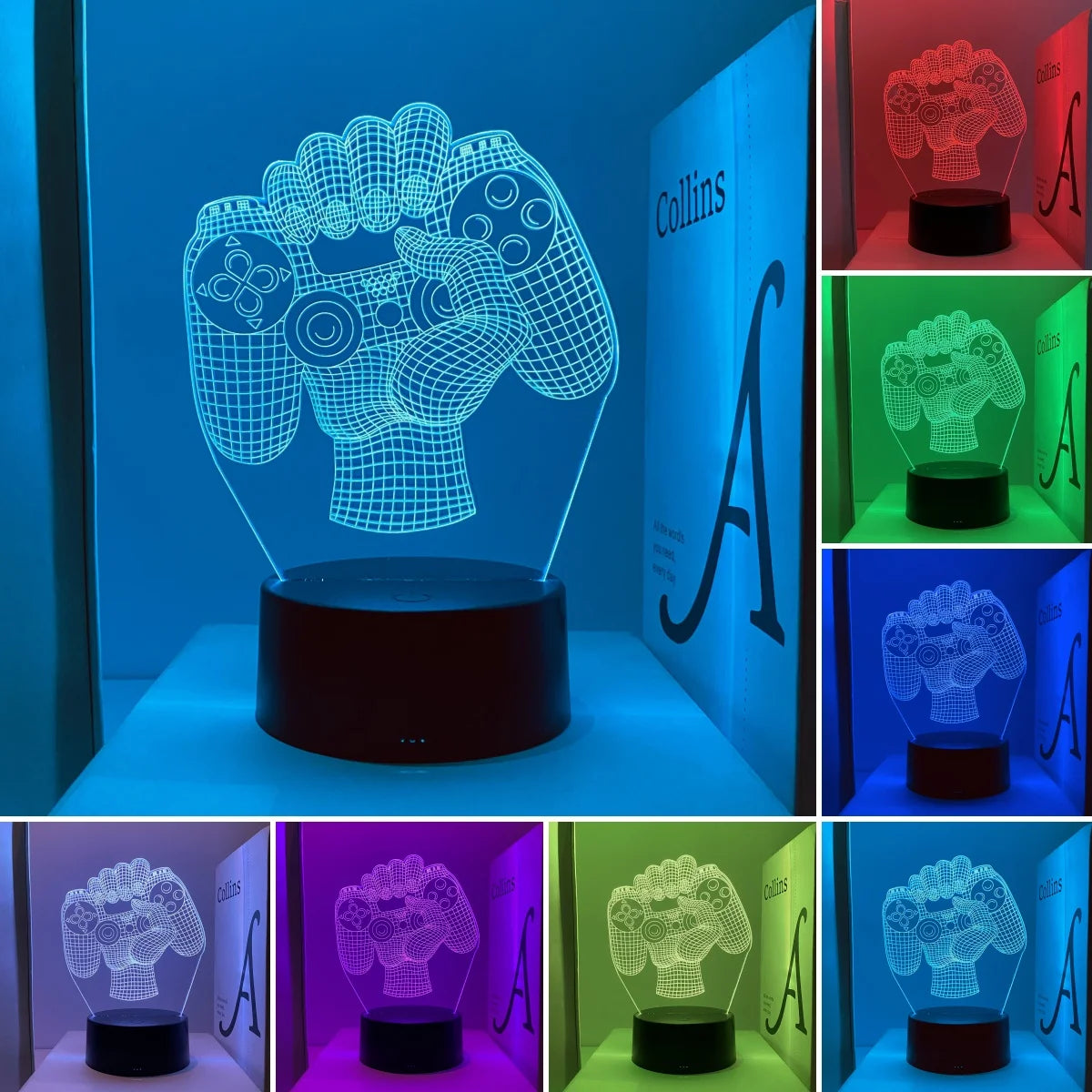 1pcs gamepad pattern atmosphere decorative lights, soft light with sleeping lights, holiday gifts for family and friends.