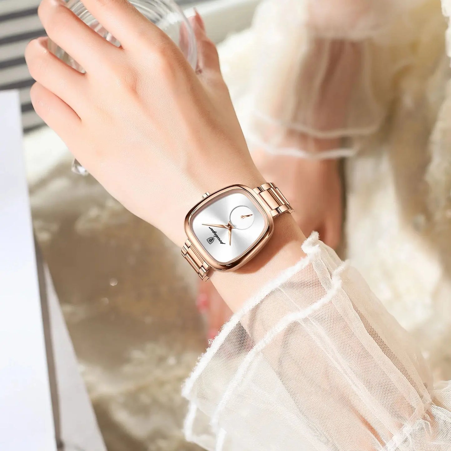 POEDAGAR Original Exquisite Ladies Wristwatch Stainless Steel Waterproof Quartz Watch For Woman Fashion Elegant Women's Watches