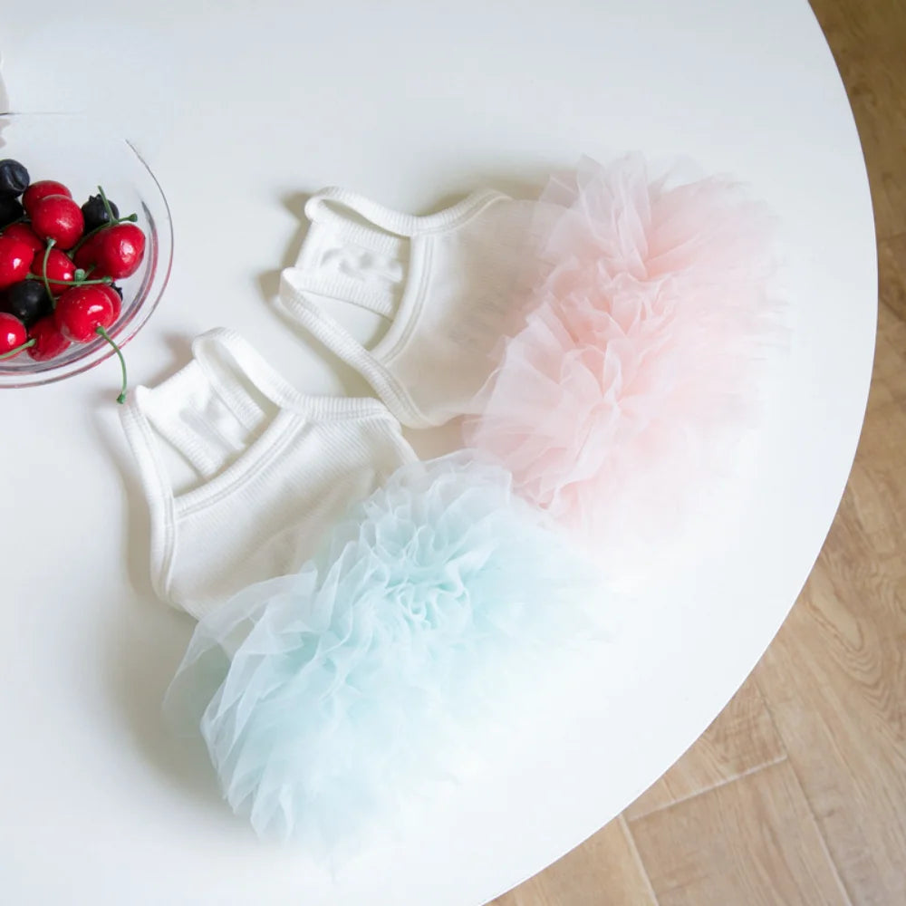 Pet Mesh Puffy Tutu Skirt – Layered Skirt for Small Dogs, Teddy Dogs, and Puppies