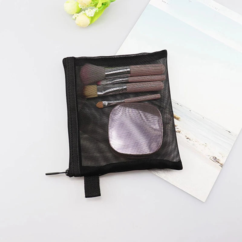 Mesh Cosmetic Travel Storage Makeup Bag Organiser