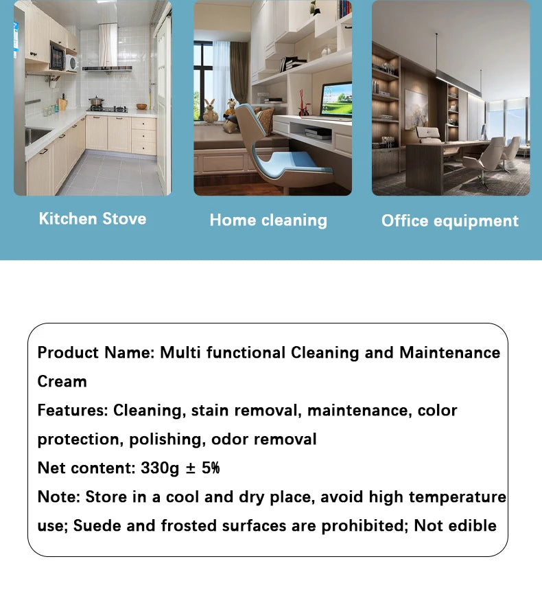 Multi-functional Leather Cleaning and Maintenance Cream