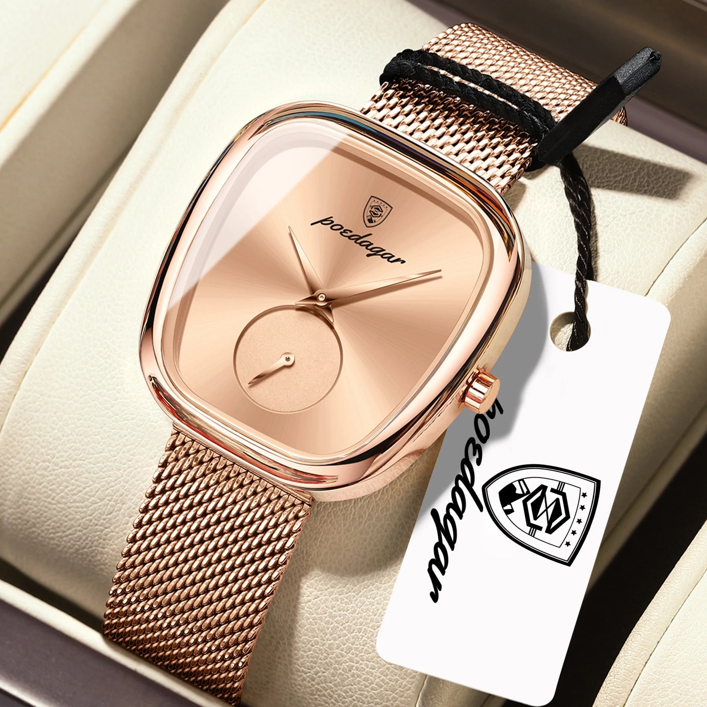 POEDAGAR Top Elegant Fashion Woman Wristwatch Waterproof Stainless Steel Ladies Watch Luxury Women's Quartz Watches Female Reloj
