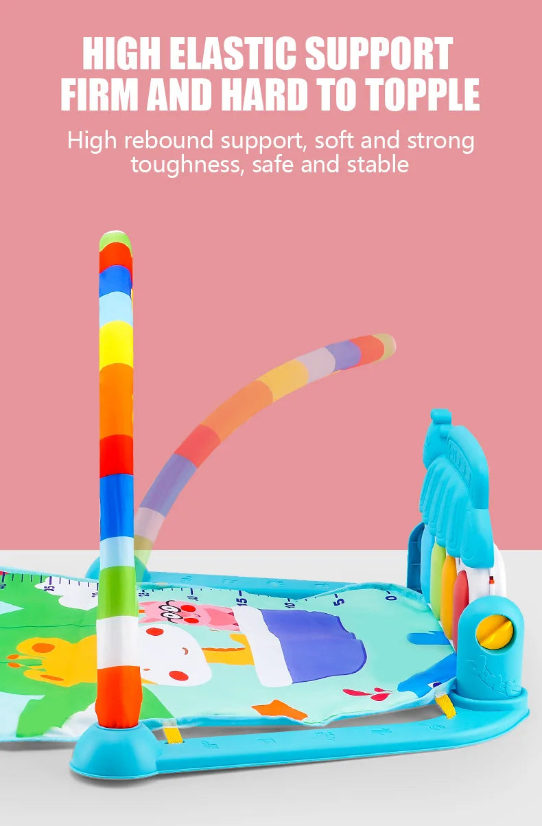 Baby Activity Gym Music Rack Early Education Toy Gifts Newborn 0-36 Months Piano Keyboard Infant Crawling Blanket Pedal Play Mat