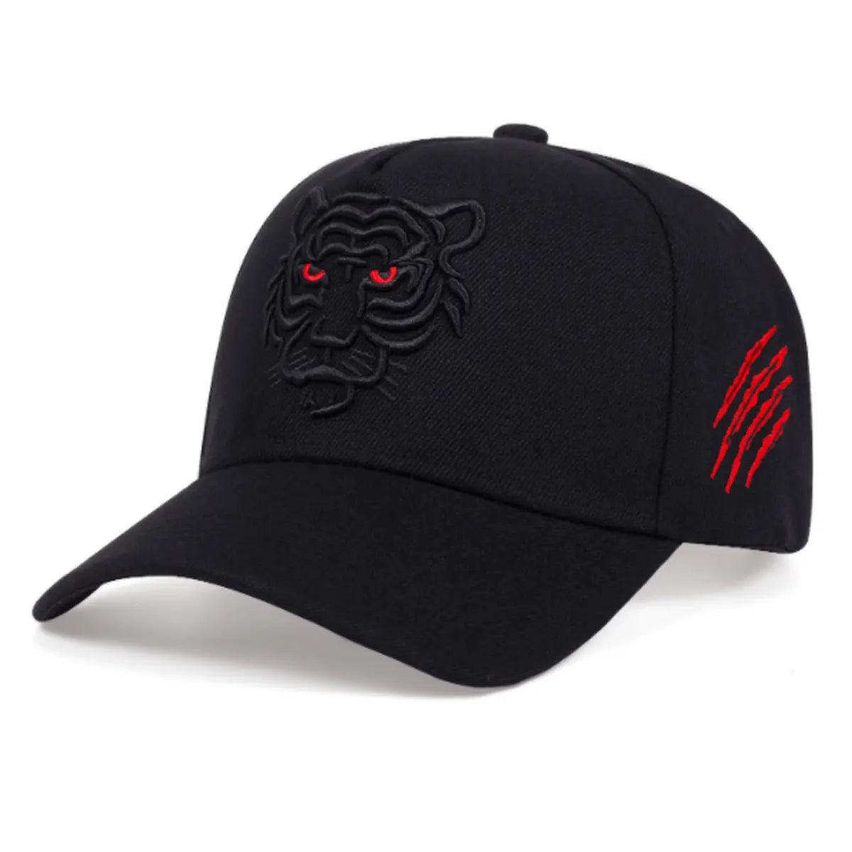Tiger head embroidered baseball cap for men and women, casual street fashion, versatile style