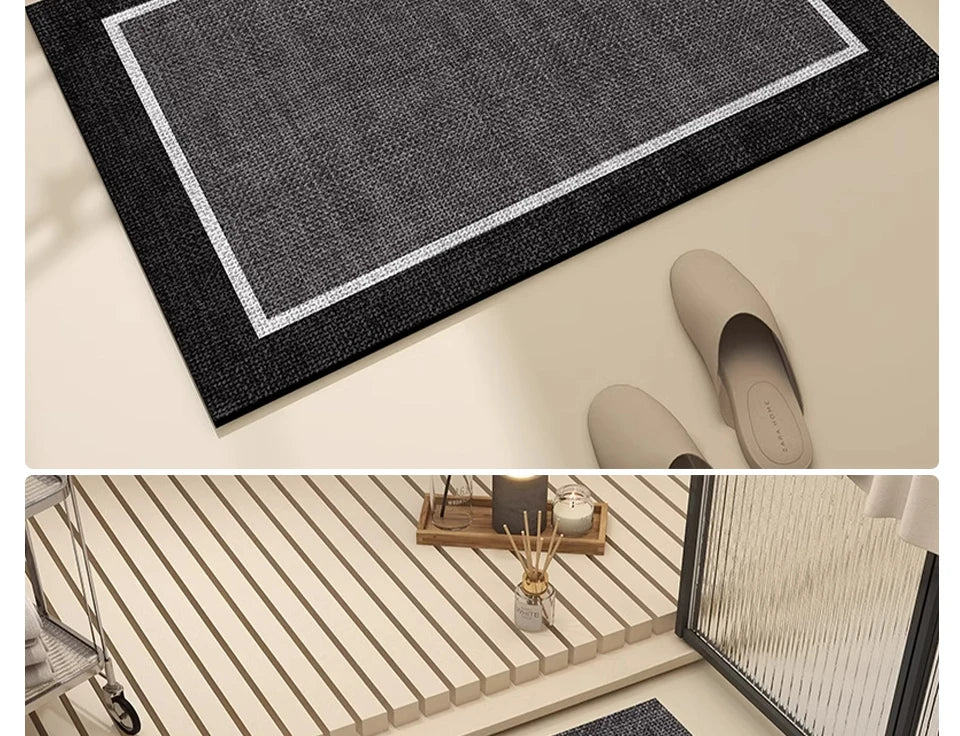 Bathroom Mat Absorbent Floor Mats Bath Carpet Soft Diatom Mud Non-slip Rug Toilet Doormat Entrance Door Tappeto Bagno Alfombra