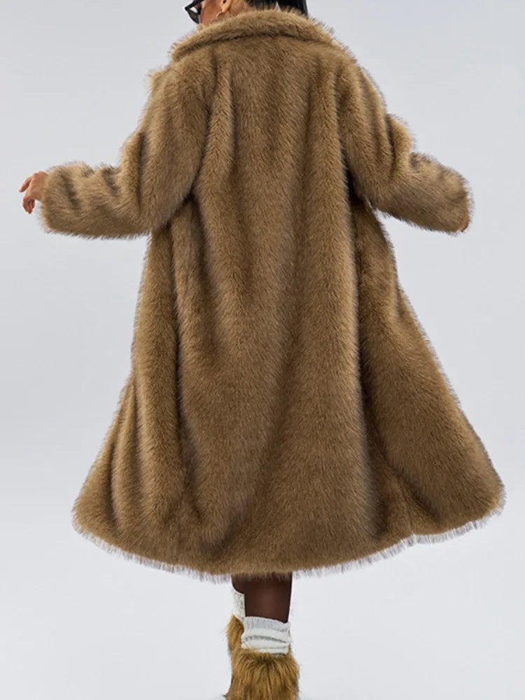 Fur Coat European Style Lapel