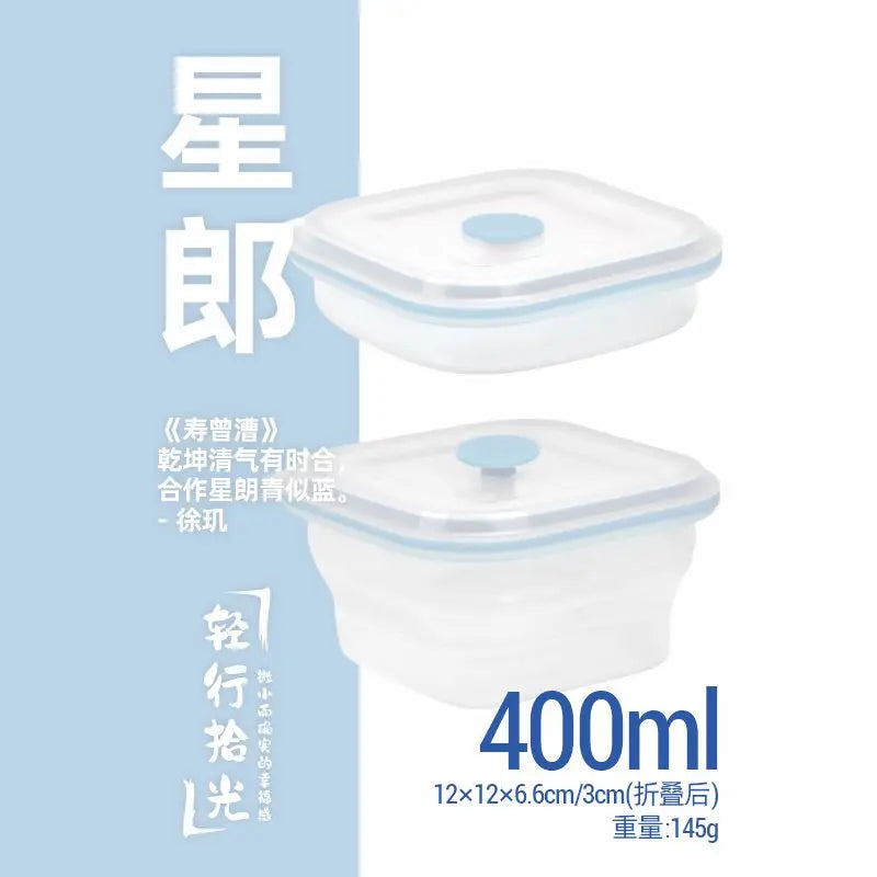 Silicone Snack Containers for Kids Food Containers with Lids, Fruit Container for Lunch, Foldable Lunch Container for Kids