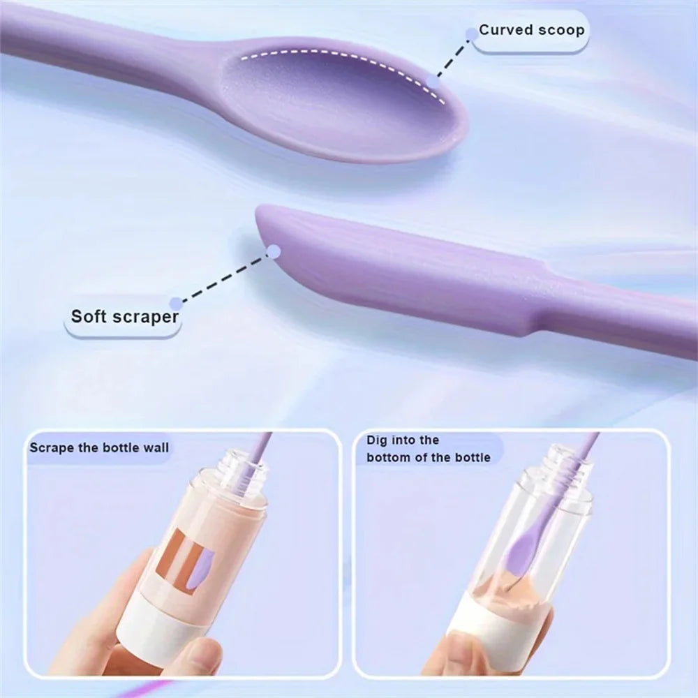 3Pc Silicone Scraper Makeup Brushes Set