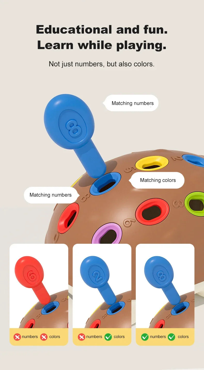 Montessori Baby Hedgehog Toy – Sensory and Fine Motor Educational Toy for Kids