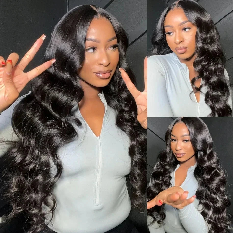 Nneka 200% Density Glueless Loose Body Wave 4x4 Closure Human Hair Wig 5x5 Hd Lace Closure Pre Cut Pre Plucked Glueless Wig
