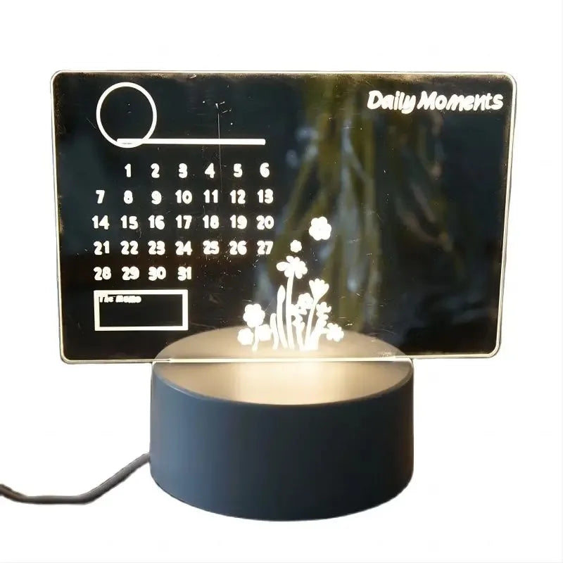 Handwritten Message Board LED Night Light USB Rechargeable Warm Light Kids Girlfriend Gift Home Decor Rewritable Note Pad Lamp