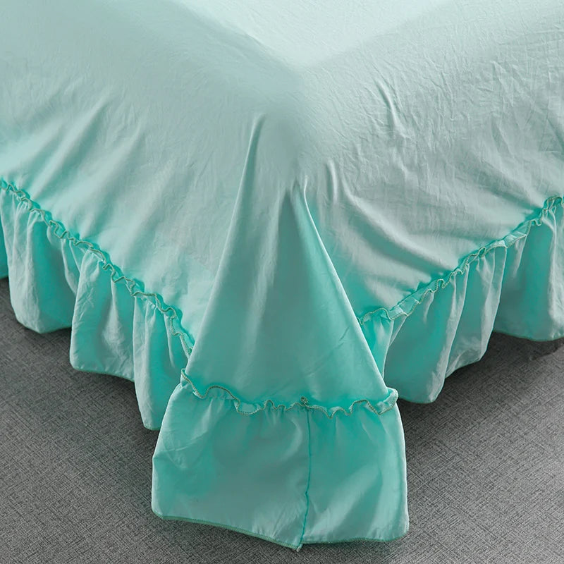Korean Princess Floral Embroidery Summer Bedding Set