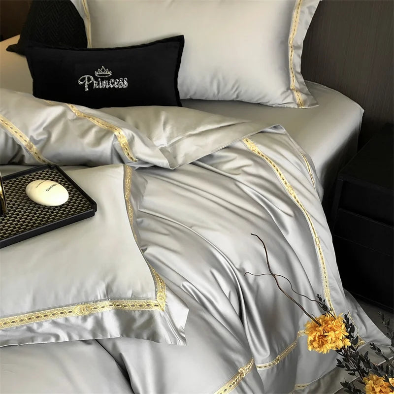 Egyptian Cotton Luxury Embroidert Bedding Set