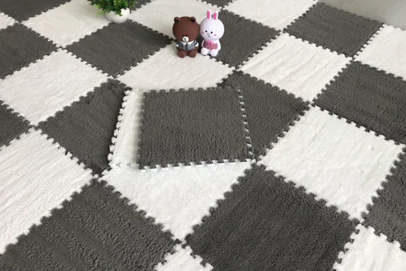 1-20 Pcs Padded Carpet for Baby Carpet Eva Foam Puzzle Carpet Soft Plush Children's Mat in Children's Room Keep Warm Playmat