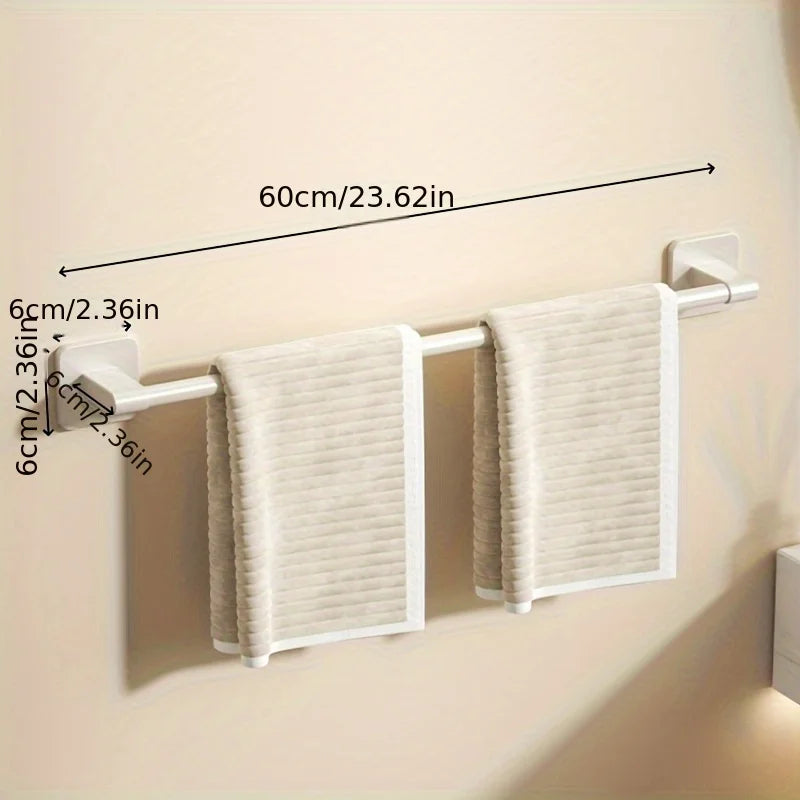 1 Piece Of Bathroom Facilities White Non-Perforated Wall-Mounted Bathroom Towel Bar Size 40-60cm Storage Rack Towel Rack Bathroo