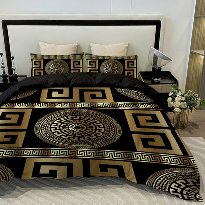 3PC European Style Disc Duvet Cover + Pillow Cases