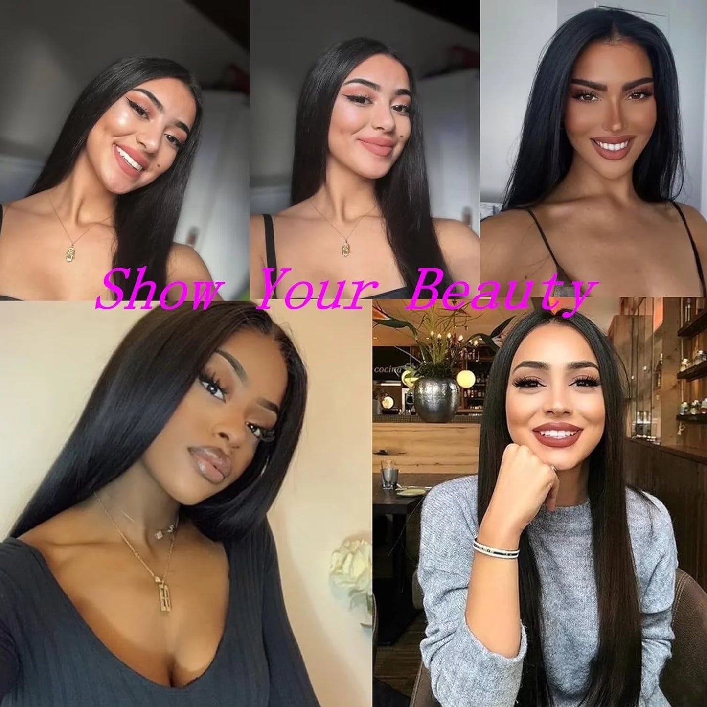 V Part Wig Human Hair Straight Upgrade V Part Wig for Women Clip in Half Wig Beginner Friendly No Lace No Glue No Sew in
