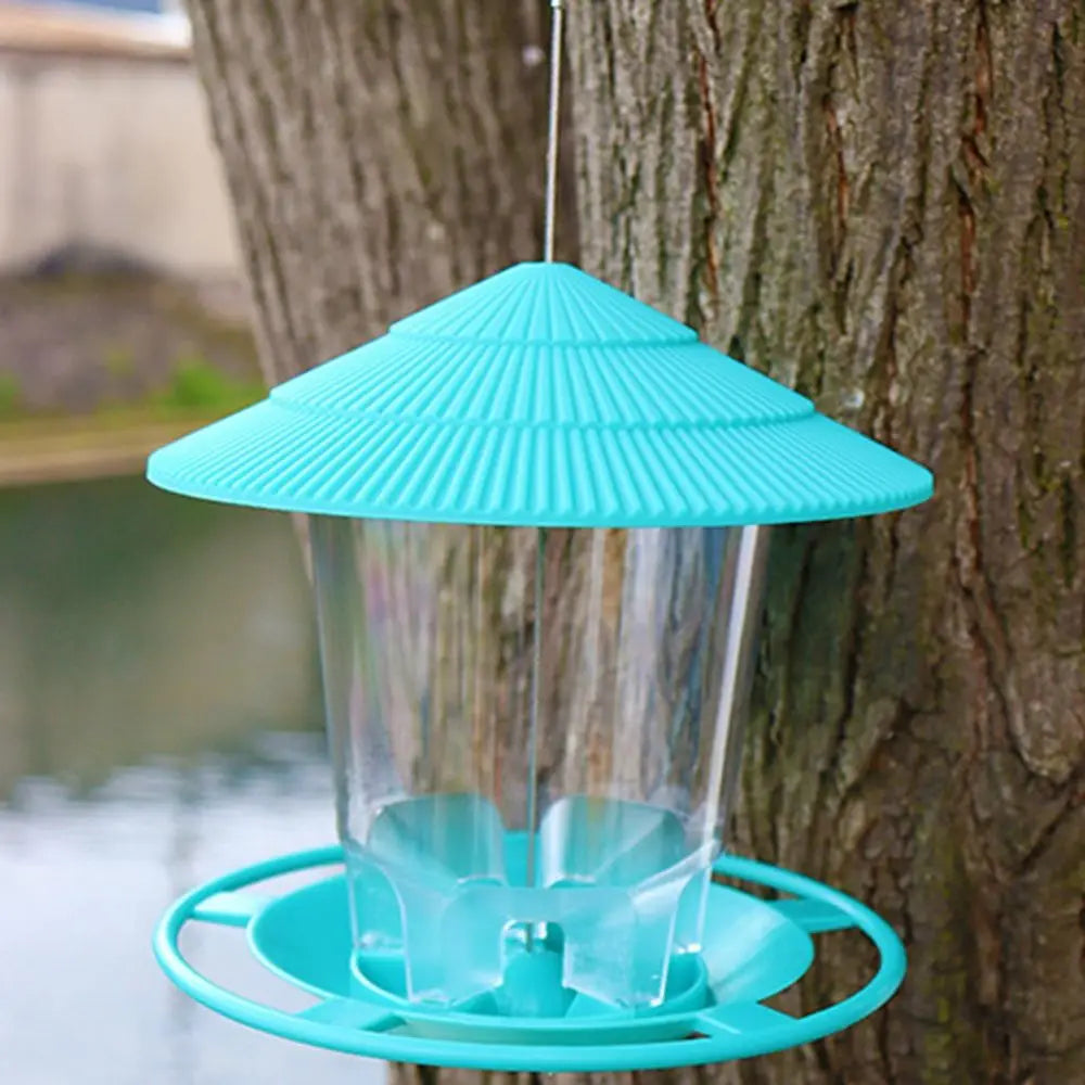 House-Type Outdoor Waterproof Pet & Bird Feed Station – Garden Food Container for Dogs, Cats, Birds, and Small Animals, Durable Weatherproof Feeding Tool