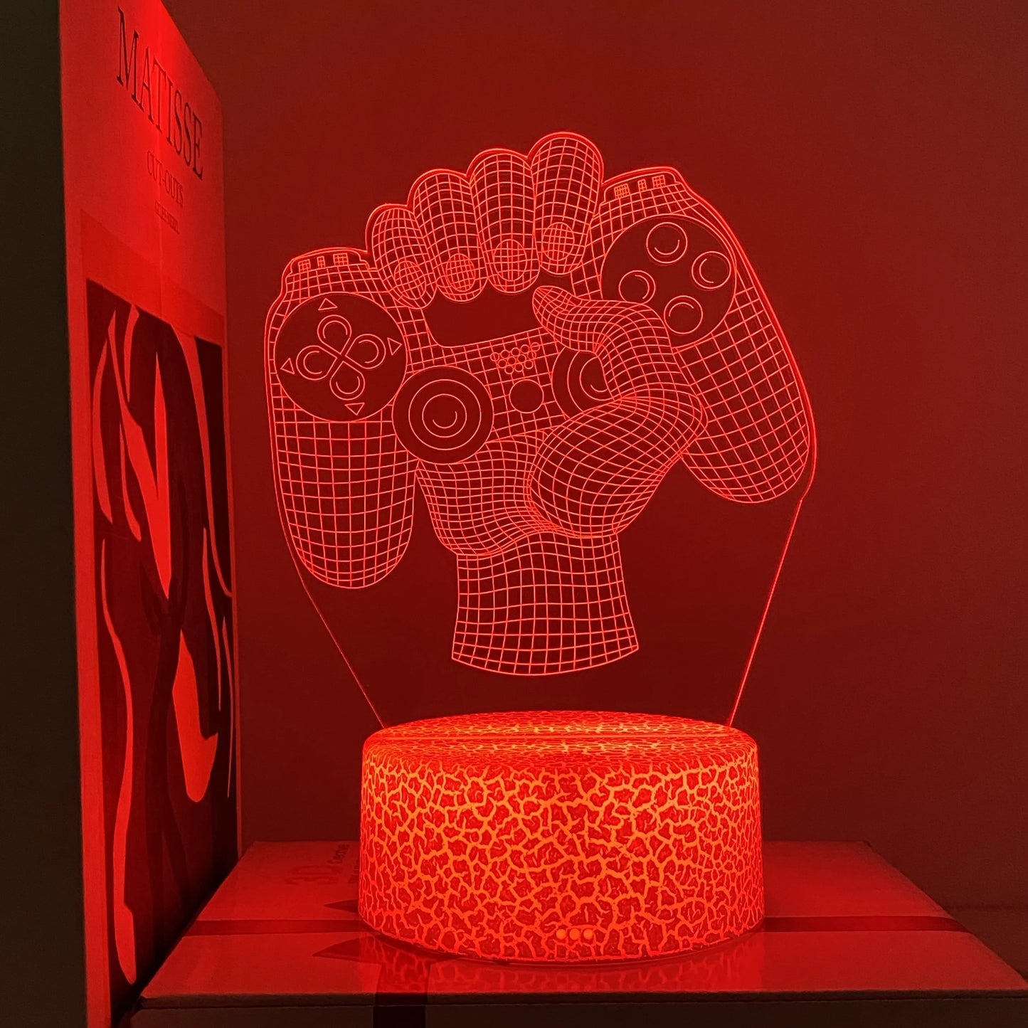 1pcs gamepad pattern atmosphere decorative lights, soft light with sleeping lights, holiday gifts for family and friends.