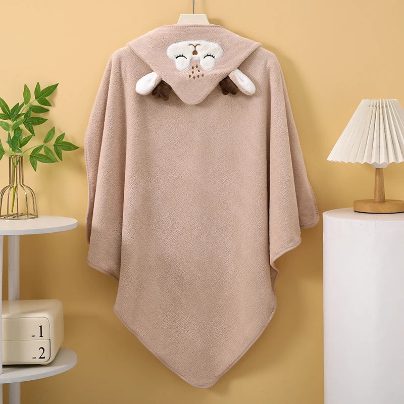 New Coral Fleece Bath Towel for Infants and Children. Super Absorbent, Comfortable and Soft Fabric