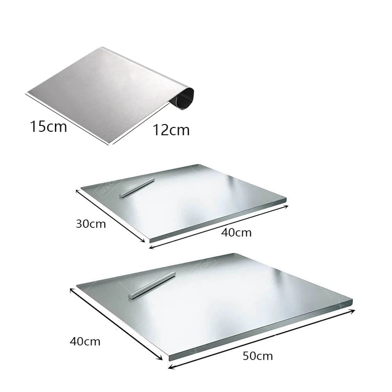 304 Stainless Steel Cutting Board Food Grade Chopping Boards Heavy Duty Kitchen Boards Anti-Slip Mat for Meat Vegetables Bread