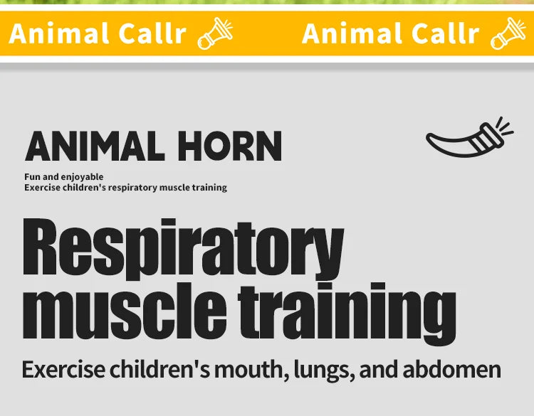 Kids Animal Horn Blowing Toy – Interactive Sound Learning and Oral Muscle Trainer with Easy-Clean Design