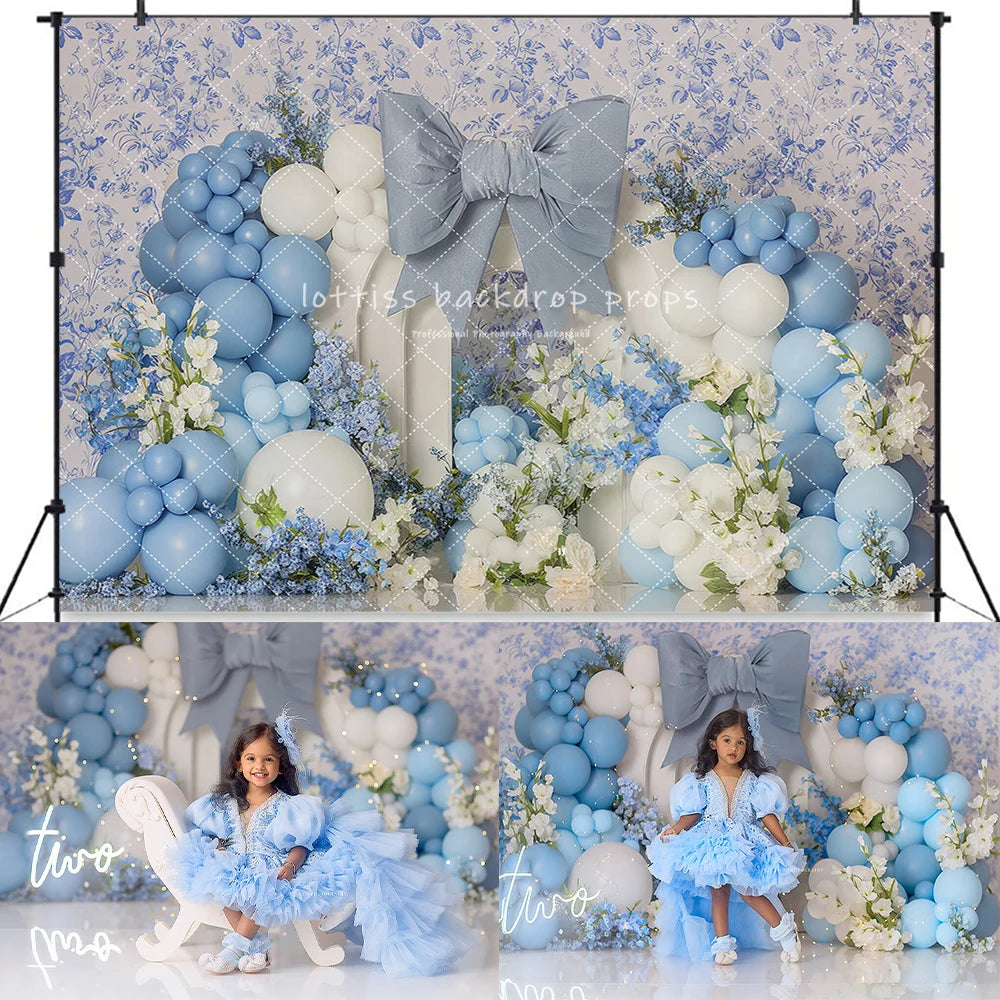 1st Birthday Cake Smash Backdrops Kids Baby Photography Child Photocall Fairy Balloons Wild One Garden Cute Bow Theme Background