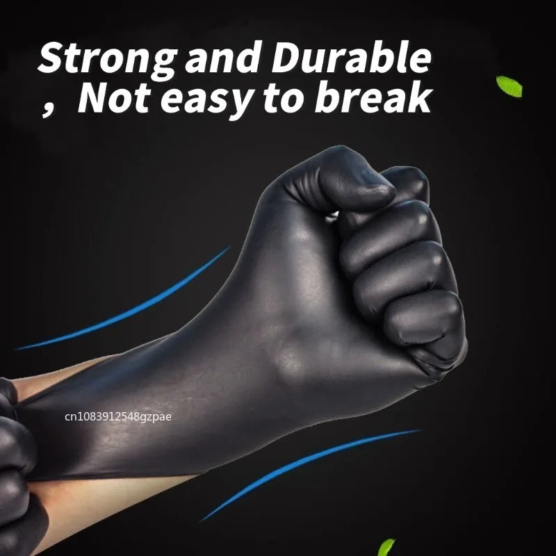 XL Black Disposable Gloves – Latex-Free PVC for Washing, Housework, Gardening, Pet Care, Cooking, and Industrial Use"