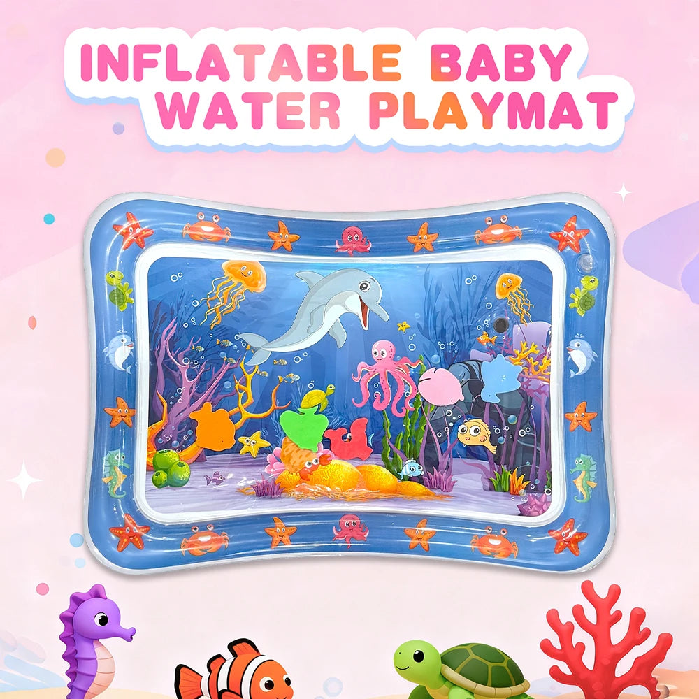 Yeeeasy Tummy Time Water Mat,Inflatable Tummy Time Water Play Mat for Babies, Infants and Toddlers 3 to 24 Months Promote Develo