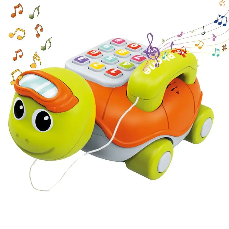 Musical Turtle Crawling baby Toys Interactive Baby Phone Toy with Piano Music Lights Toddlers Early Learning Educational Toys