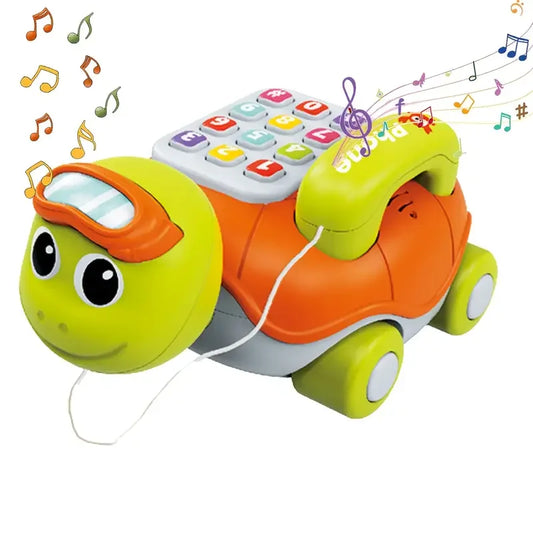 Musical Turtle Crawling baby Toys Interactive Baby Phone Toy with Piano Music Lights Toddlers Early Learning Educational Toys