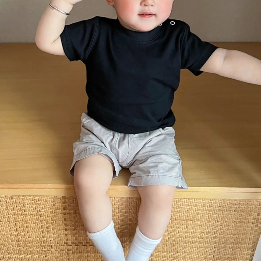 Kids Newborn Baby Summer Short Sleeved T-shirt Funny Best Mama Ever Print Cotton Tops infant boy and girl Tshirt Toddler Tees