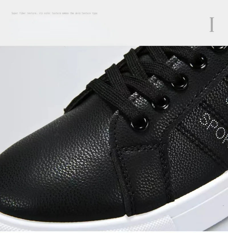 Men's White Casual Trainer Shoes, Outdoor Sport Shoes