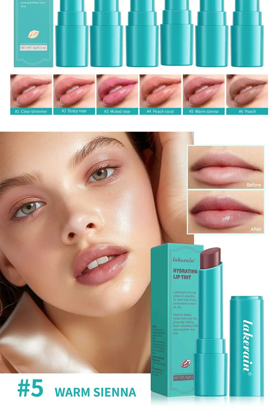 Jelly Solid Hydrating Mirror Red Brown Lipstick