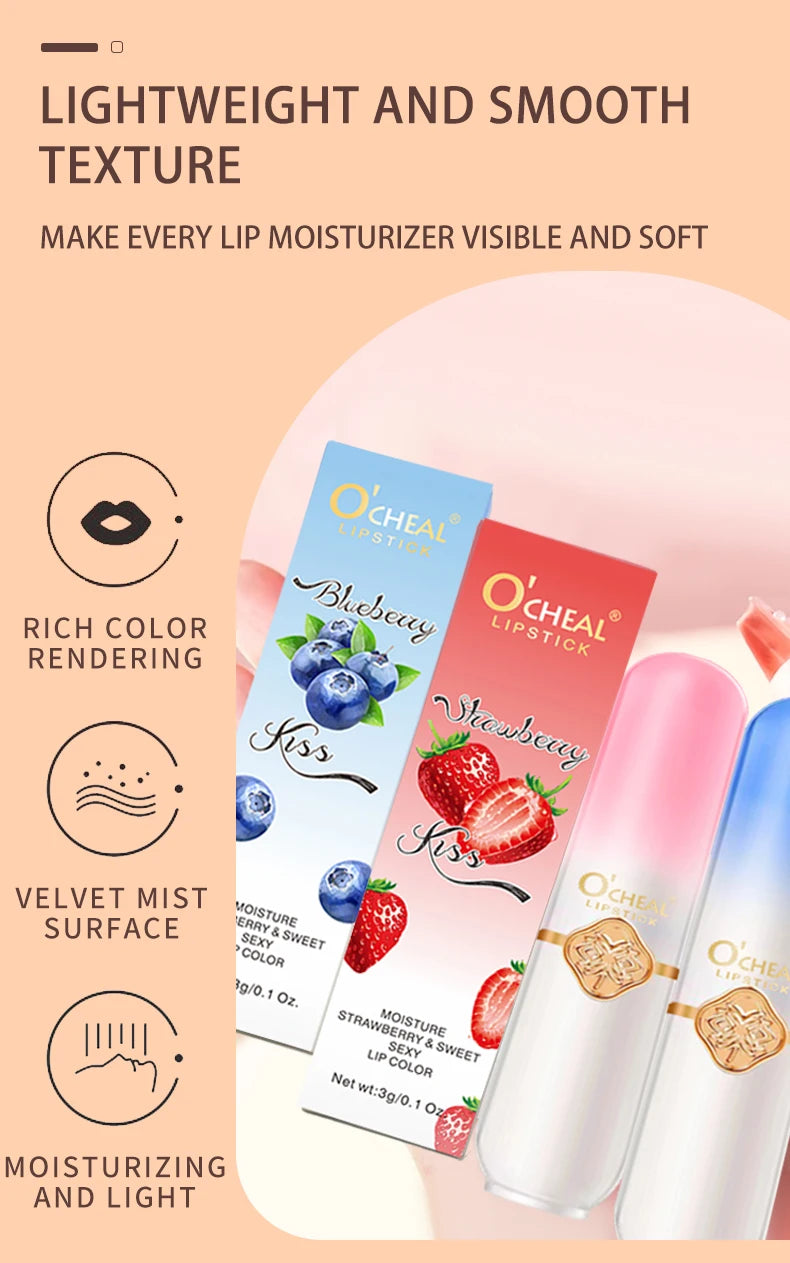 O'CHEAL Color Fruit Lipstick Peach Lip balm