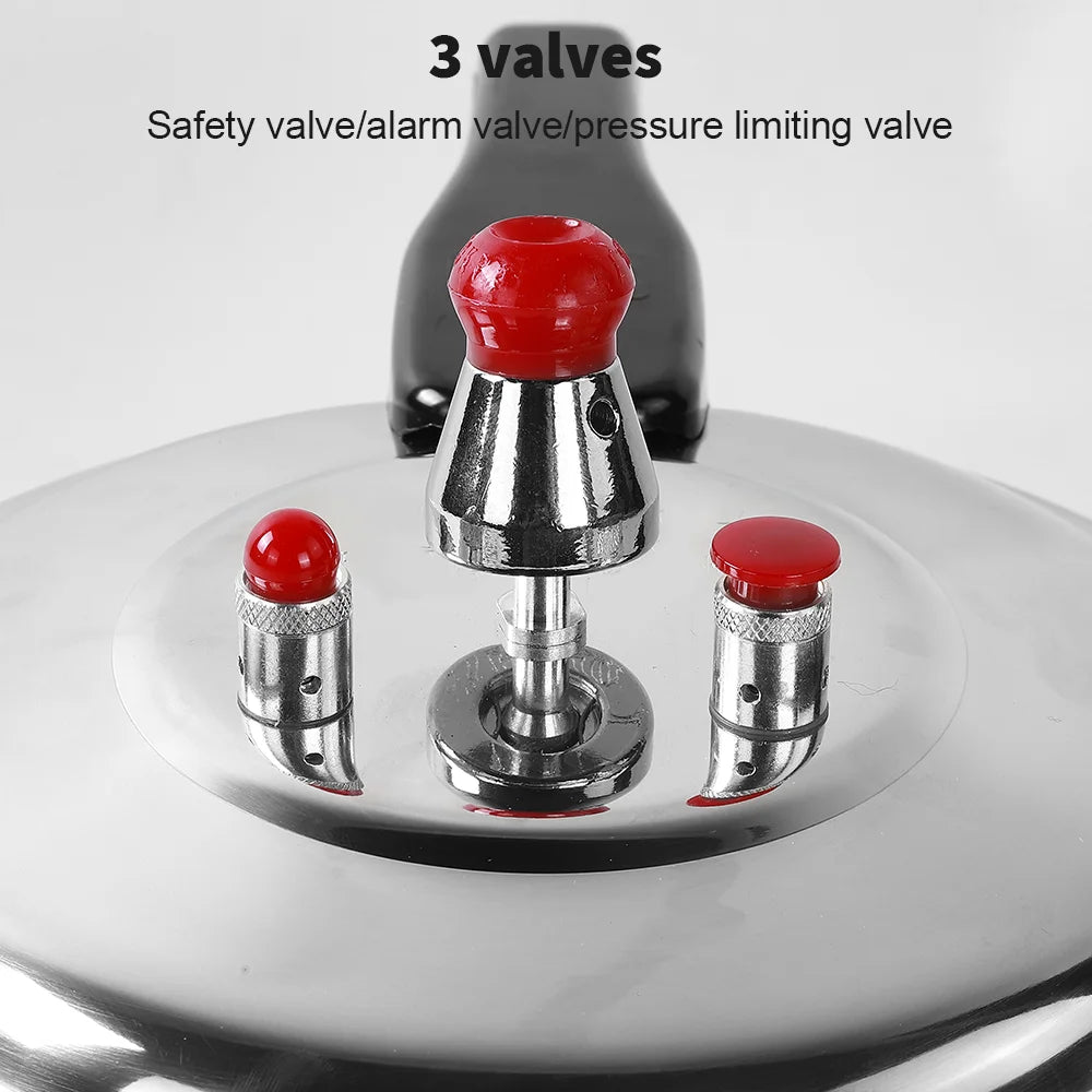 3/5/7/9 Litre Home Dual Handle aluminum Pressure Cooker Kitchen Catering Cookware UK