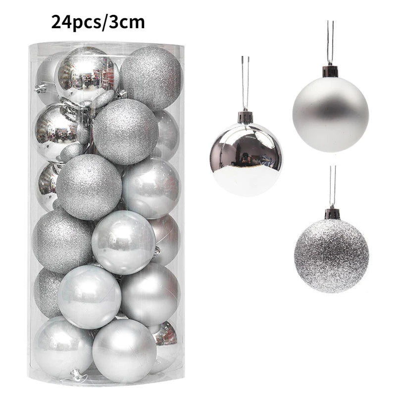 24-36Pcs Xmas Tree Balls Decorations