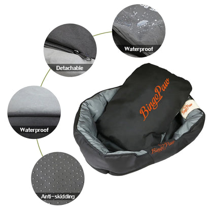 BingoPaw Large Soft Dog Bed with Removable Cushion