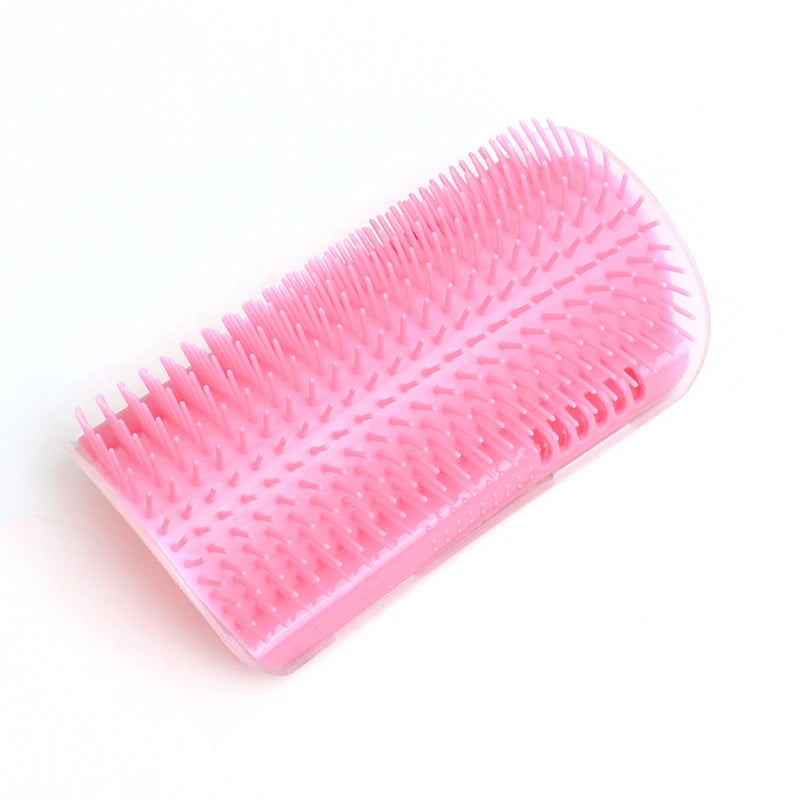 Cat Wall Brush & Self-Groomer – Corner Scratcher Comb with Catnip for Massage and Play