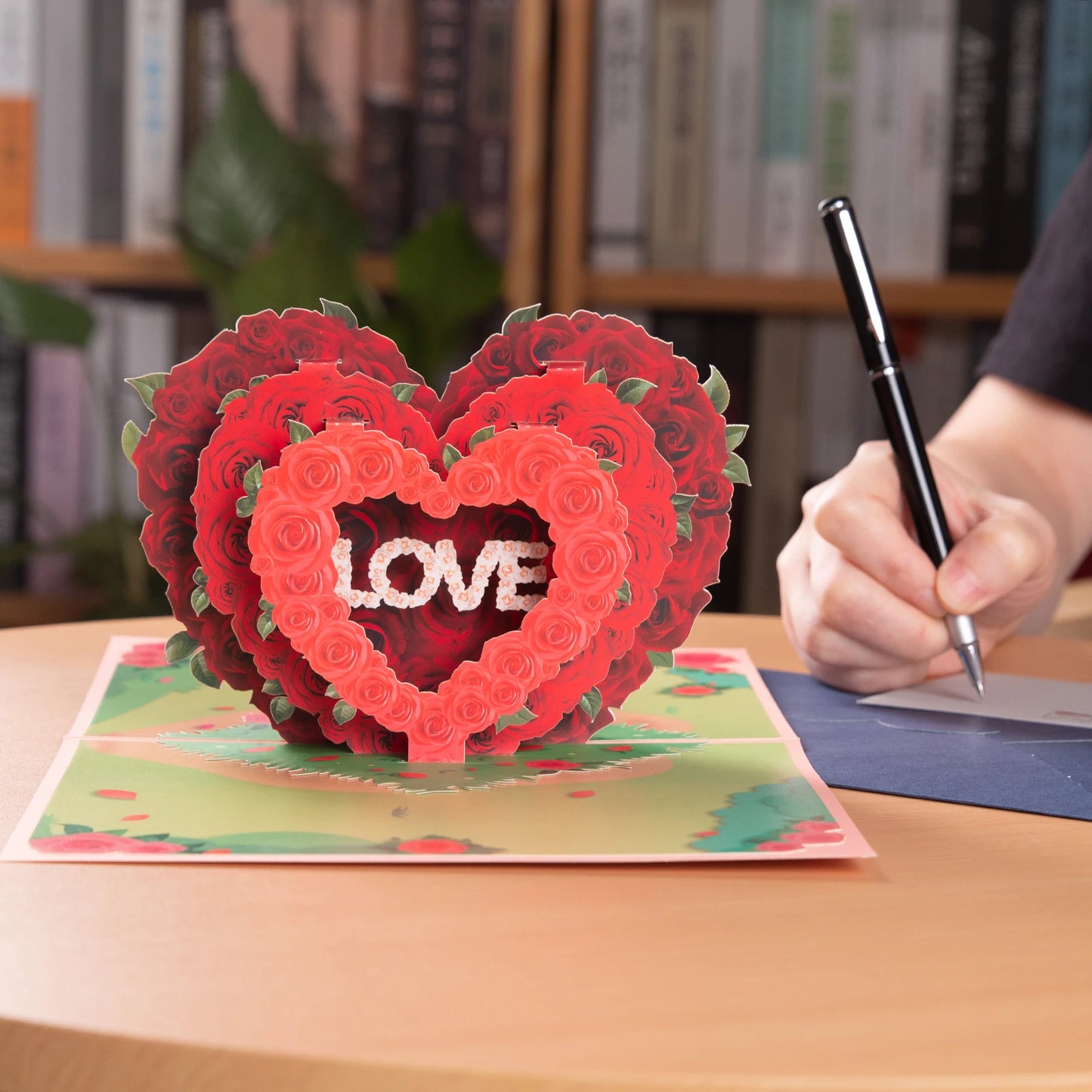 3D Love Pop Up Card for Valentine's Day Wedding Invitations Anniversary Wife Husband