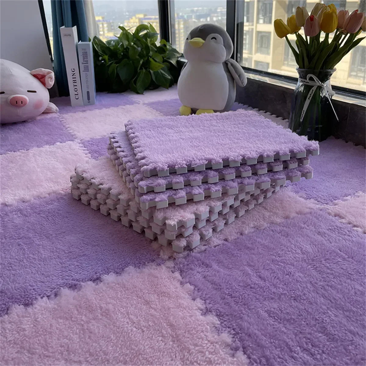 1-20 Pcs Padded Carpet for Baby Carpet Eva Foam Puzzle Carpet Soft Plush Children's Mat in Children's Room Keep Warm Playmat