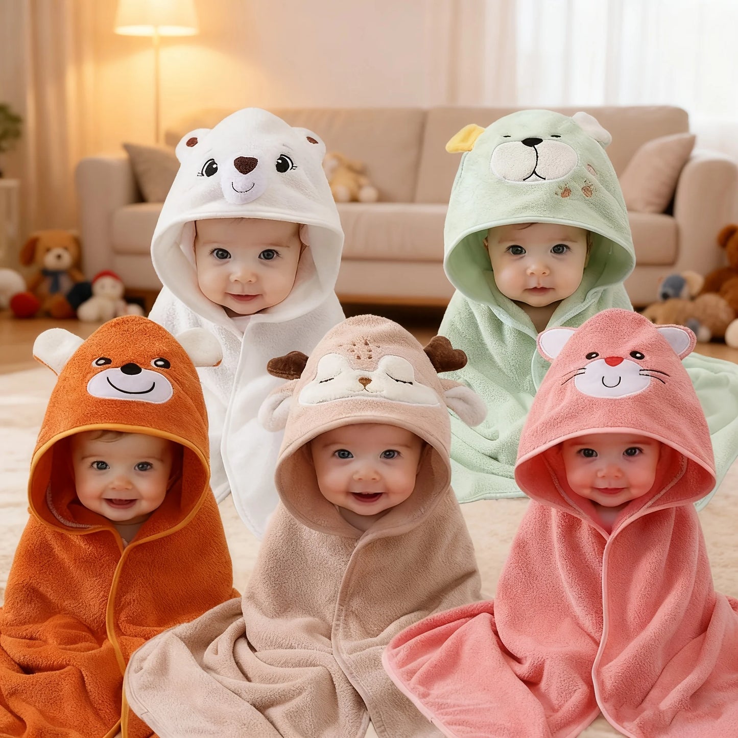 New Coral Fleece Bath Towel for Infants and Children. Super Absorbent, Comfortable and Soft Fabric