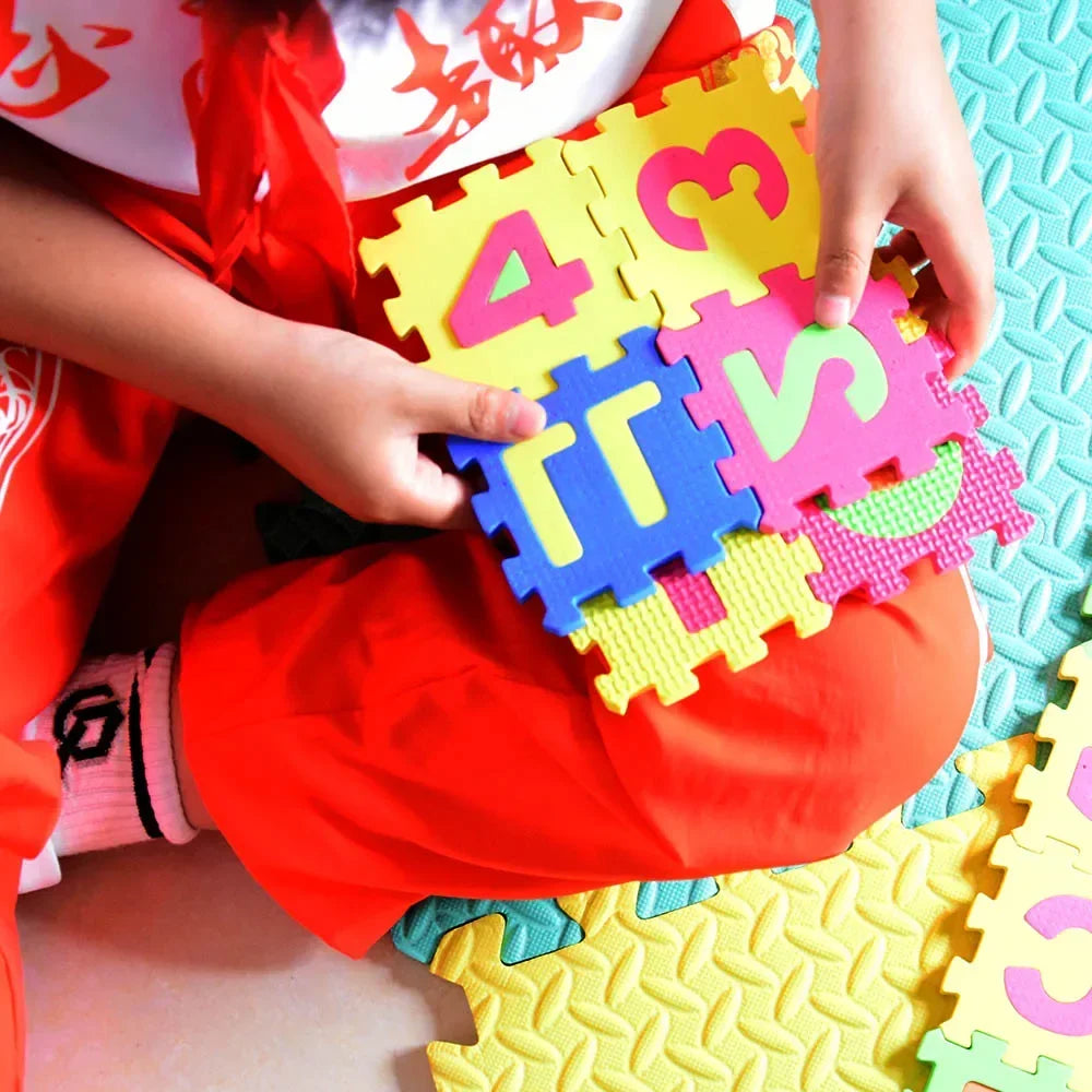 Play Mats 36pcs 9cm Number Alphabet Puzzle Foam Maths Educational Toy Gift Floor Soft Cushion Carpet Baby Crawl Mat Jigsaw Toys