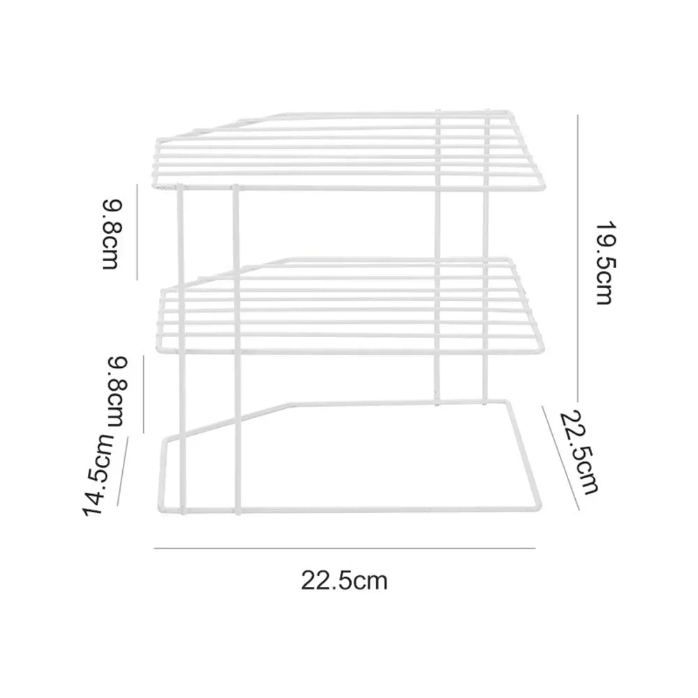 Kitchen Seasoning Corner Rack Pot Dish Food Sundries Organiser Rack Non Punching Portable Storage Table Kitchen Bathroom Holder