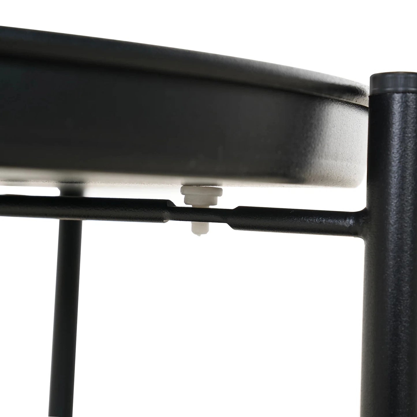 2-Tier Round Metal End Table, Modern Accent Table with Removable Tray Perfect For Home Garden Decor, Deck Party And Festival