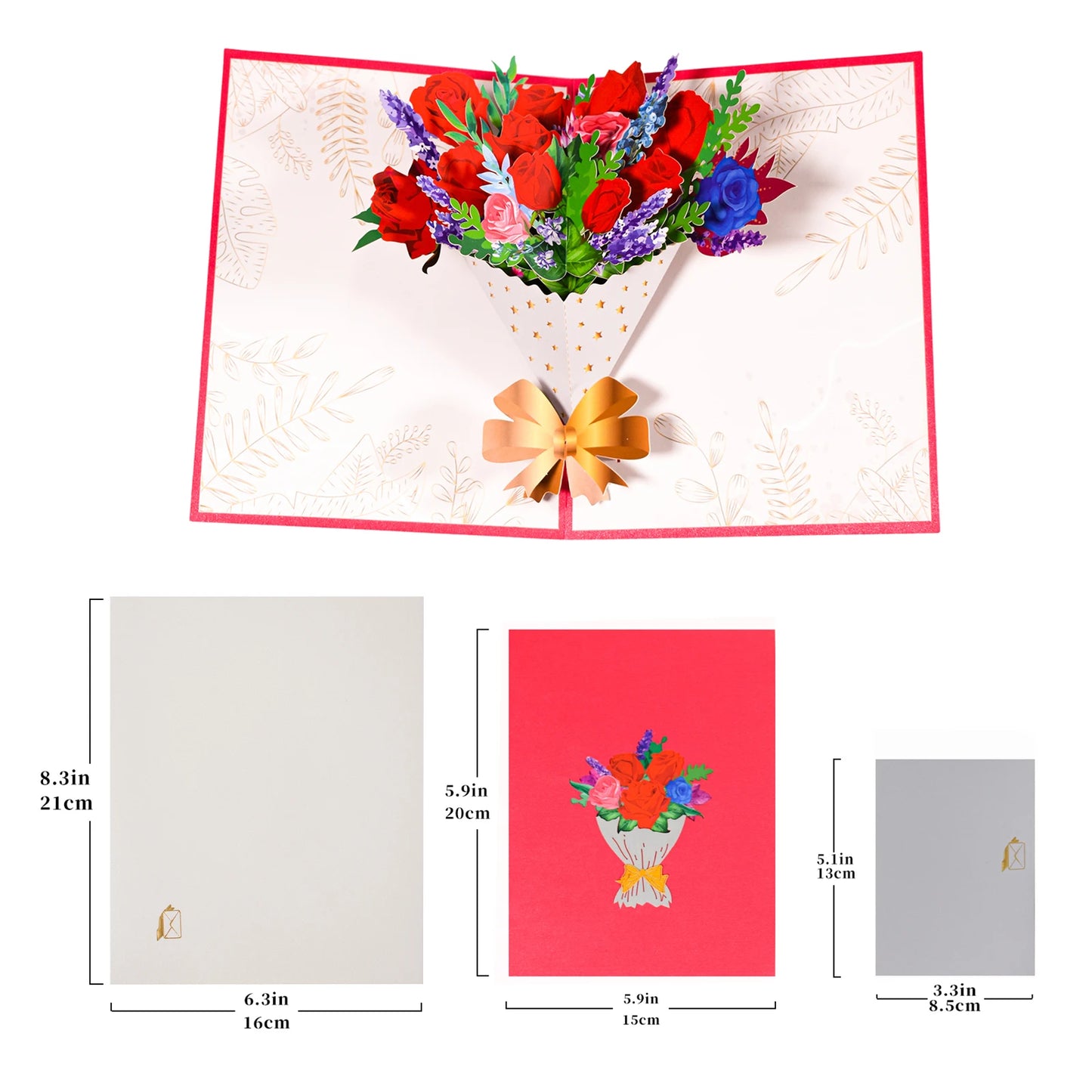 3D Love Pop Up Card for Valentine's Day Wedding Invitations Anniversary Wife Husband