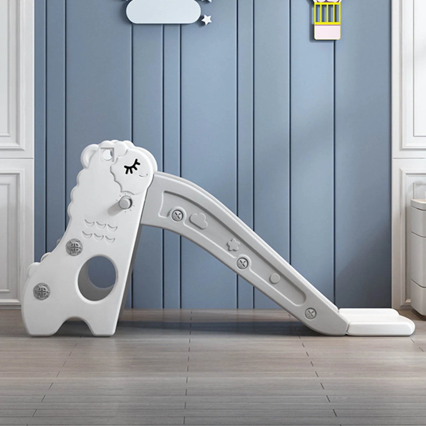 Indoor Slide  Kids Indoor Sliding Slide Freestanding Folding 2 Stairs Stable Base Climber Play Slide for Toddlers Kids Slide