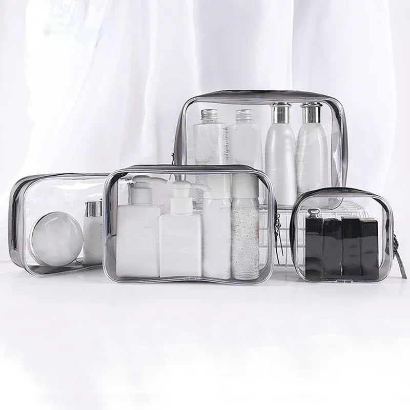 Transparent PVC Waterproof Zipper Makeup Cosmetic Bag