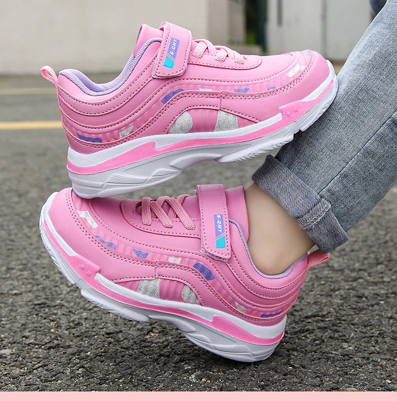 Girls’ Athletic Waterproof Shoes – Casual Sport Trainers for Outdoor Fun