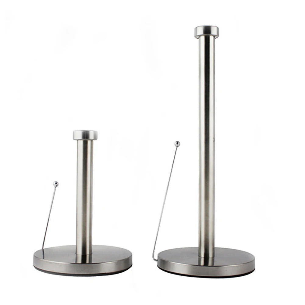 Stainless Steel Round Base Standing Tissue Roll Holder
